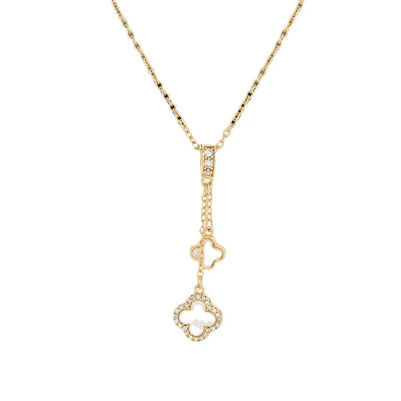 Sakura Kette Weiß 18K vergoldet